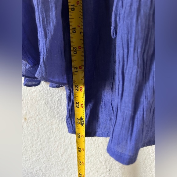 Counterparts Blue Whimsical Bell Sleeve Blouse Embroidered Medium Fairy Cottage - Picture 10 of 16